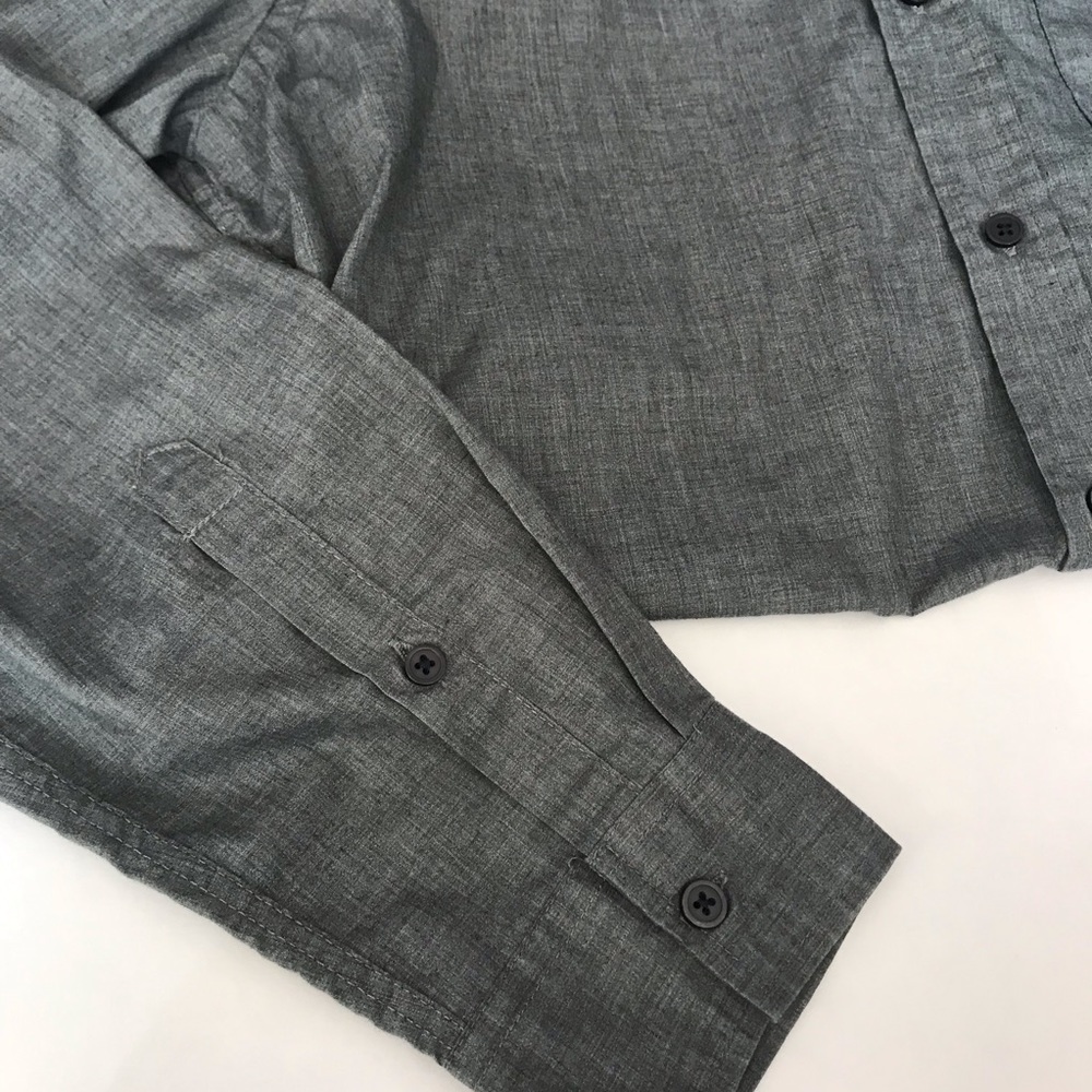 Hurley Men’s button down Grey/green - Picture 3 of 6